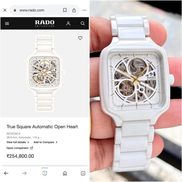 Rado- True Square Automatic Open Heart - Image 3