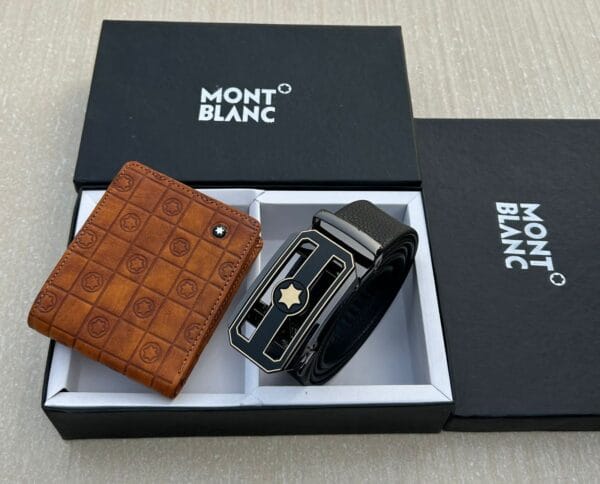 Mont Blac- Premium Quality Wallet and Belt Combo - Image 4