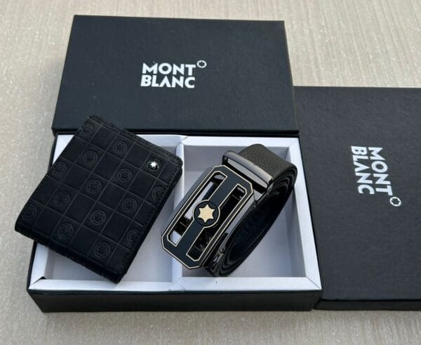 Mont Blac- Premium Quality Wallet and Belt Combo