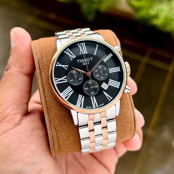 Tissot- 1853 Carson Rose Gold Dual Tone, Live Hands