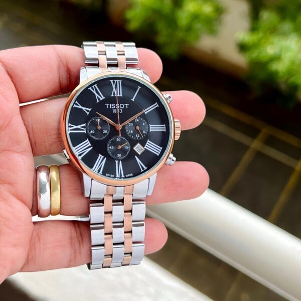 Tissot- 1853 Carson Rose Gold Dual Tone, Live Hands - Image 2