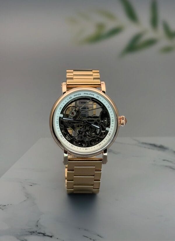 Patek Phillipe Men Luxury Automatic Skeleton Watch