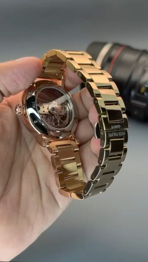 Patek Phillipe Men Luxury Automatic Skeleton Watch - Image 4