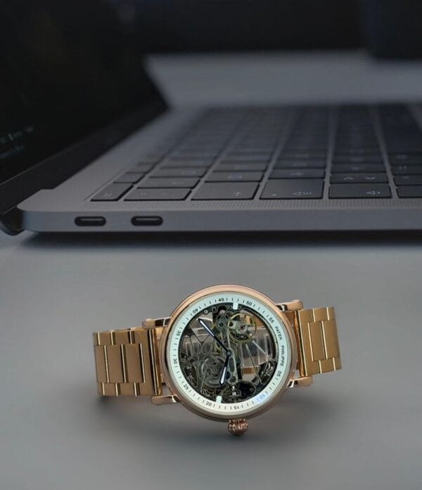 Patek Phillipe Men Luxury Automatic Skeleton Watch - Image 2
