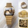 Cartier Santos Yellow Gold Automatic Machinery