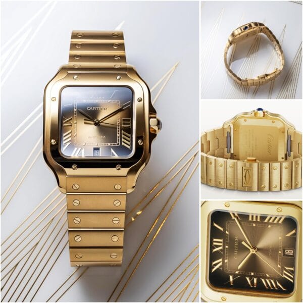 Cartier Santos Yellow Gold Automatic Machinery