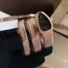 Bvlgari Serpenti Tubogas Rosegold Black Dial Japanese Quality Women Watch