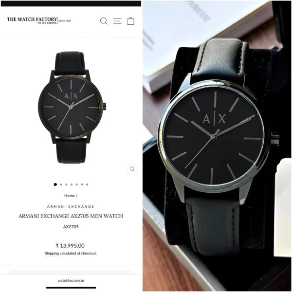 Emporio Armani Men' Black Watch - Image 4