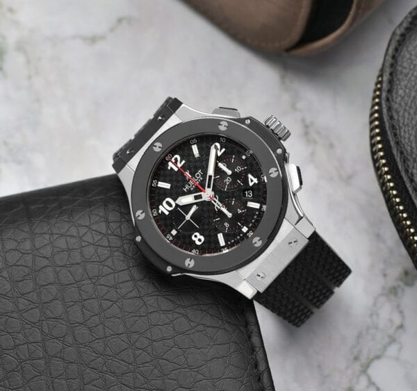 Hublot Big Bang Silver Black Chronograph Men's Watch - Image 4
