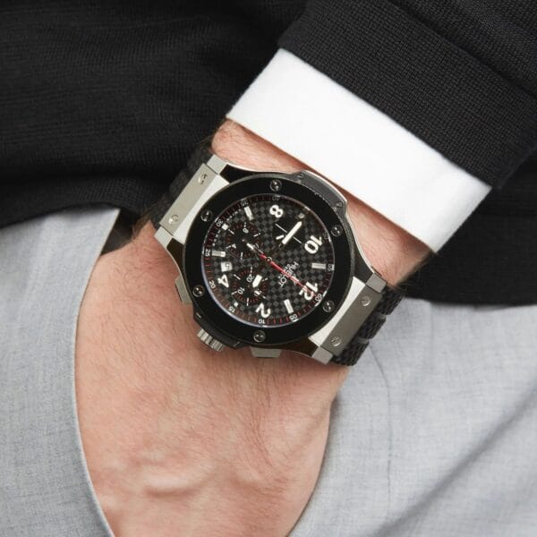 Hublot Big Bang Silver Black Chronograph Men's Watch - Image 2
