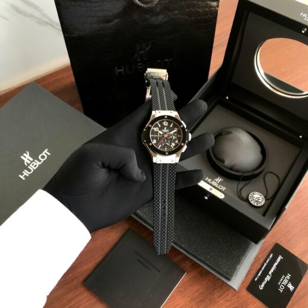 Hublot Big Bang Silver Black Chronograph Men's Watch - Image 3
