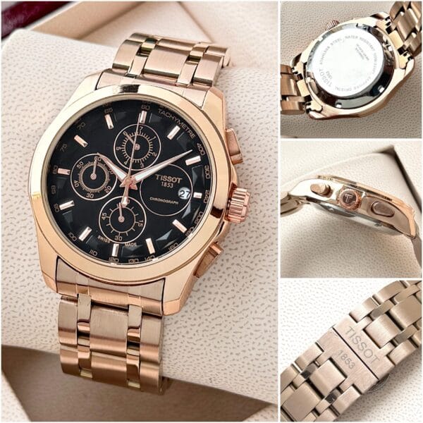Tissot Couturier Rose Gold Premium Mens' watch - Image 5