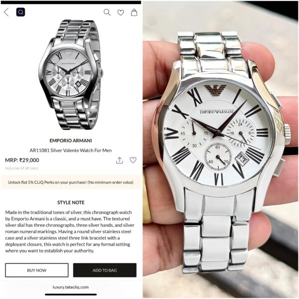 Emporio Armani Velente Premium Men's Watch - Image 5