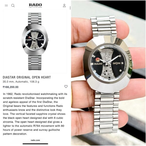 Rado Diastar Open Heart Automatic Original Men's - Image 5