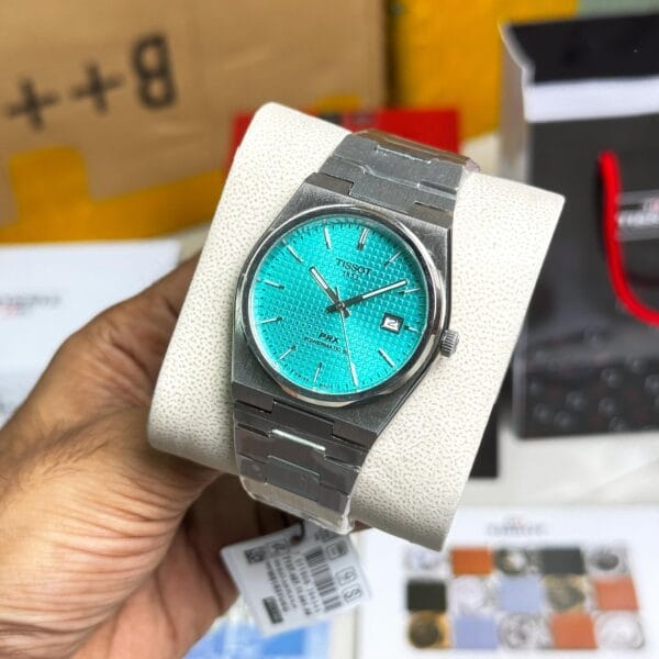Tissot PRX Quartz Stainless Steel 40MM Cubes Tiffany Powermatic Dial - Image 3
