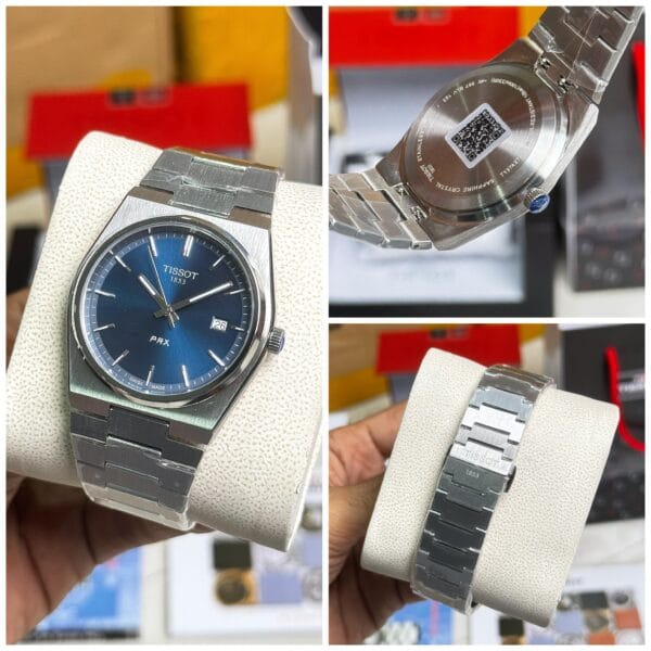 Tissot PRX Quartz Stainless Steel 40MM Navy Blue Solid Dial - Image 3