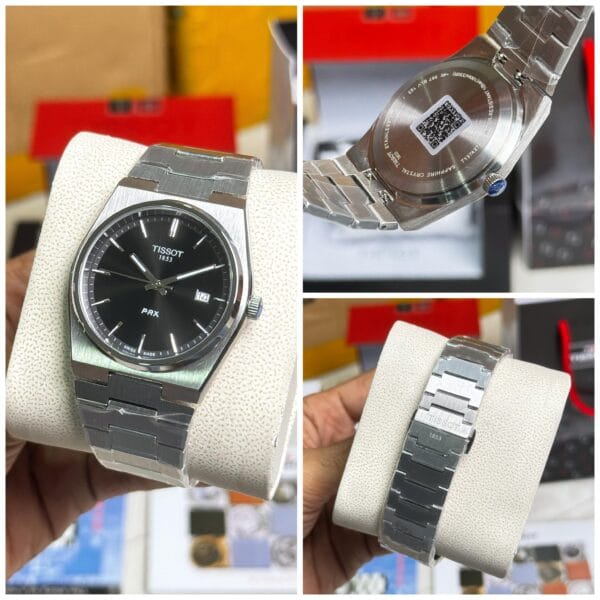 Tissot PRX Quartz Stainless Steel 40MM Black Solid Dial - Image 3