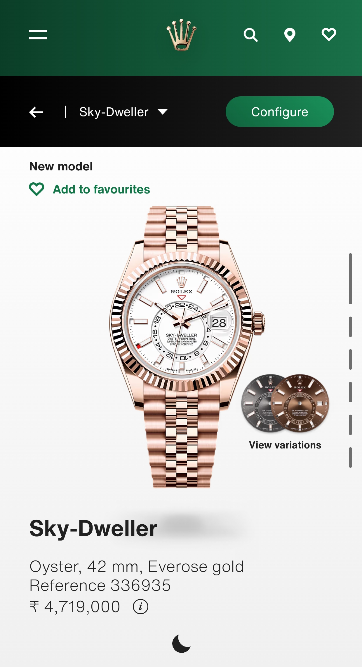 Role_x Oyster perpetual Sky Dweller