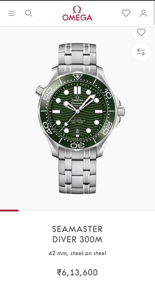 Omeg_a seamaster diver 300M automatic Silver-Green