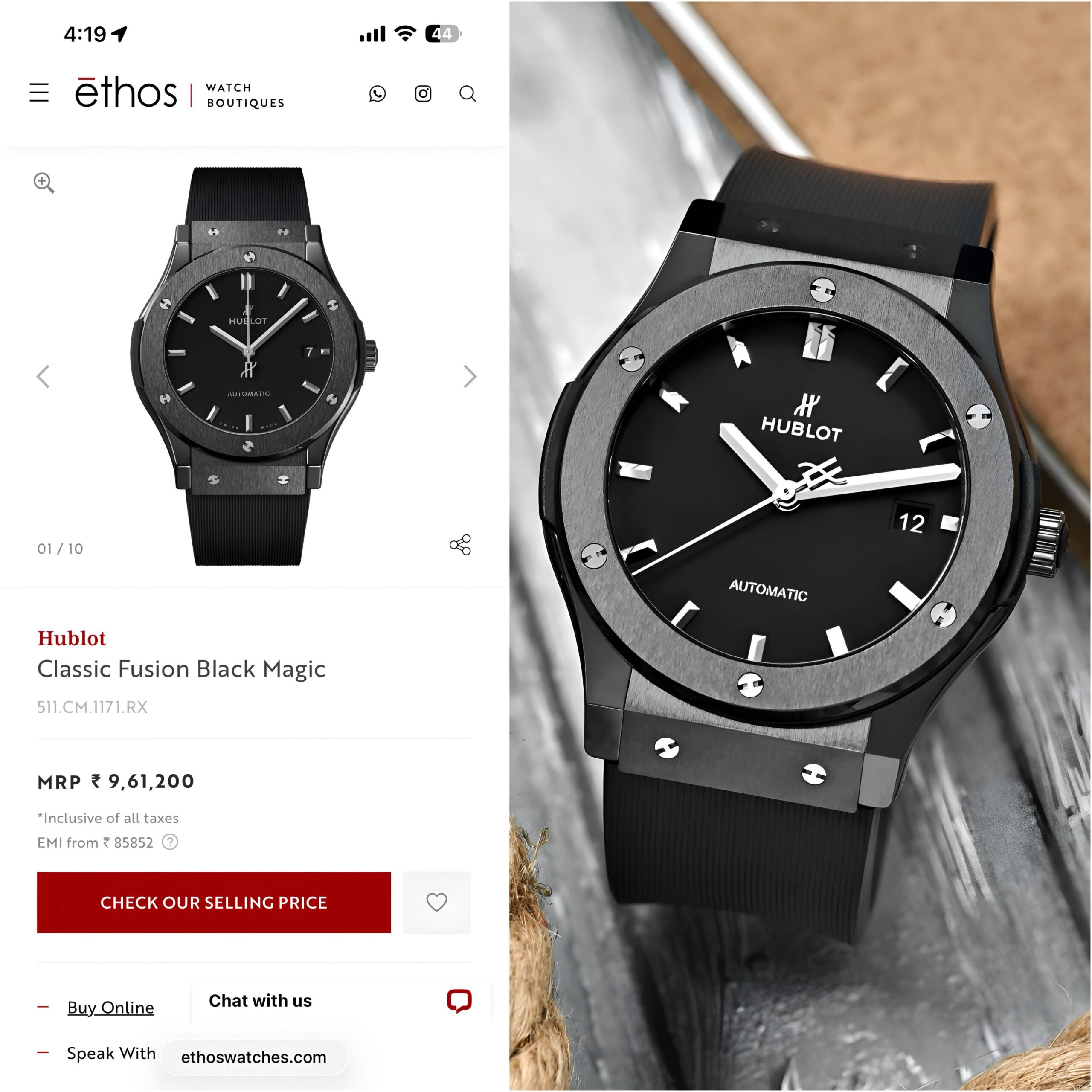 Hublo_t big bang classic fusion automatic