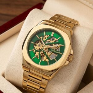 Fossi_l Bestwin mens Automatic Skeleton Green