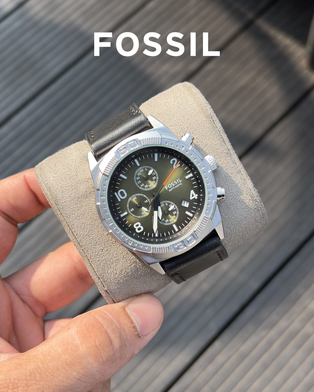 Fossi_l Bronson Chronograph Luggage Leather