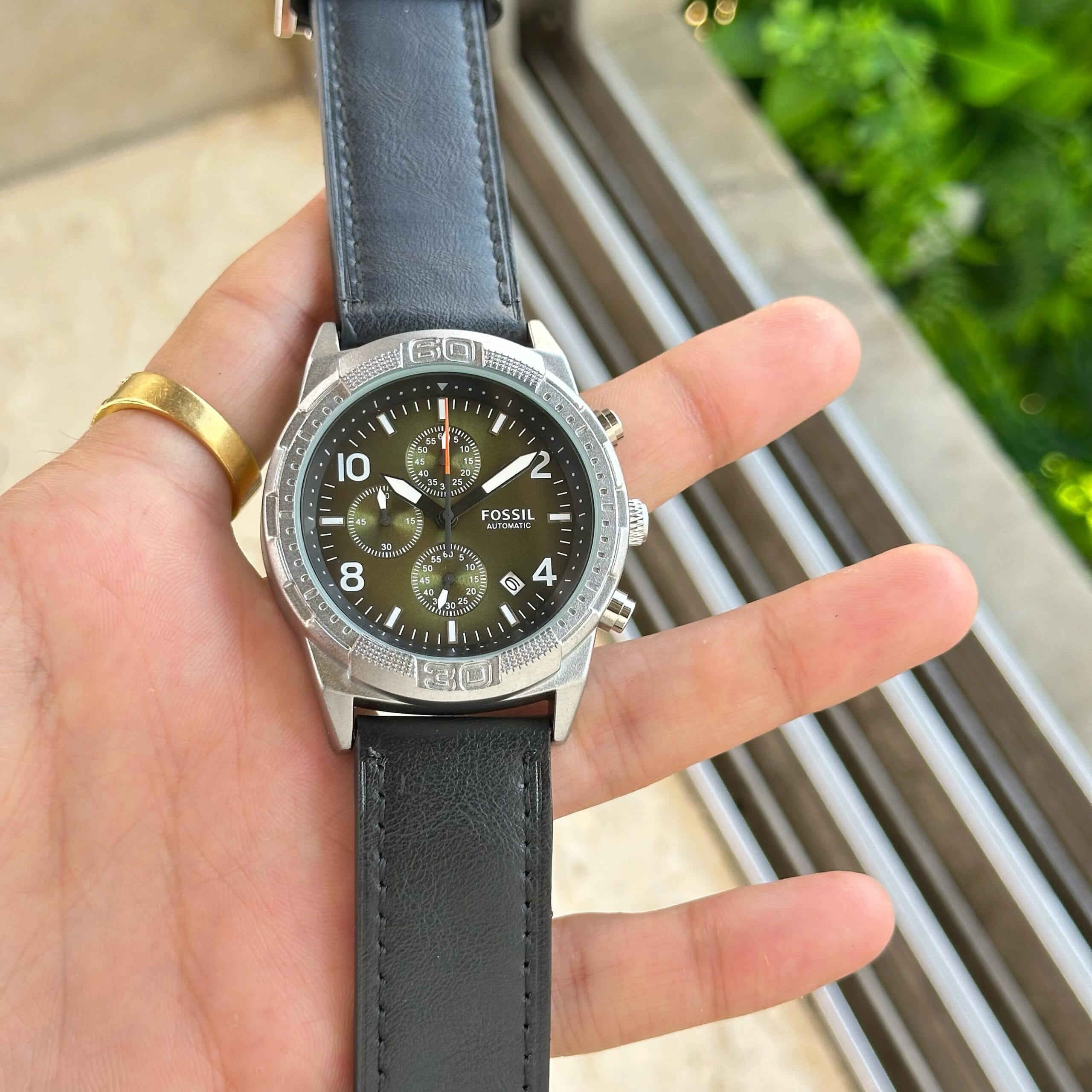 Fossi_l Bronson Chronograph Luggage Leather