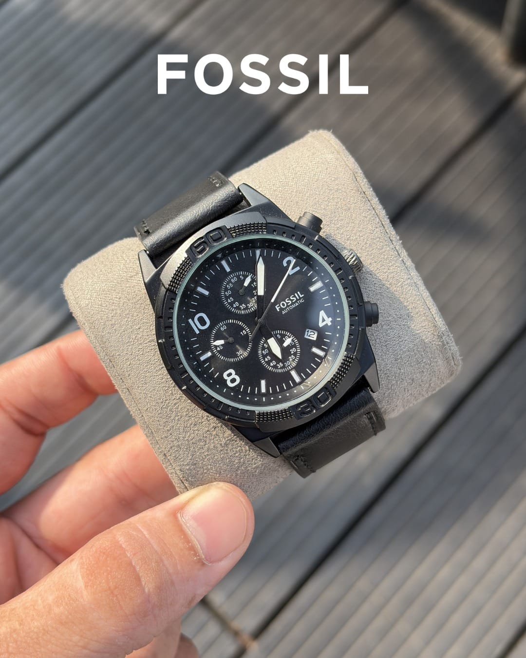 Fossi_l Bronson Chronograph Luggage Leather