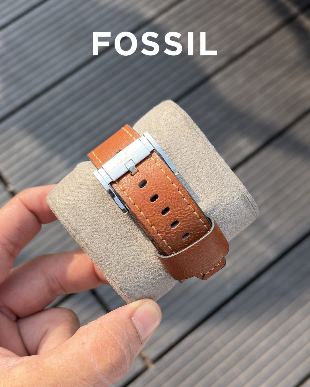 Fossi_l Bronson Chronograph Luggage Leather