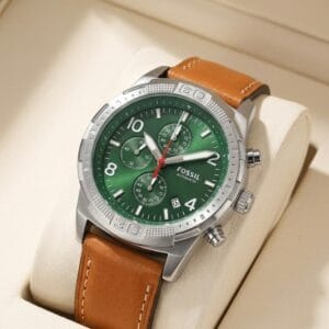 Fossi_l Bronson Chronograph Luggage Leather