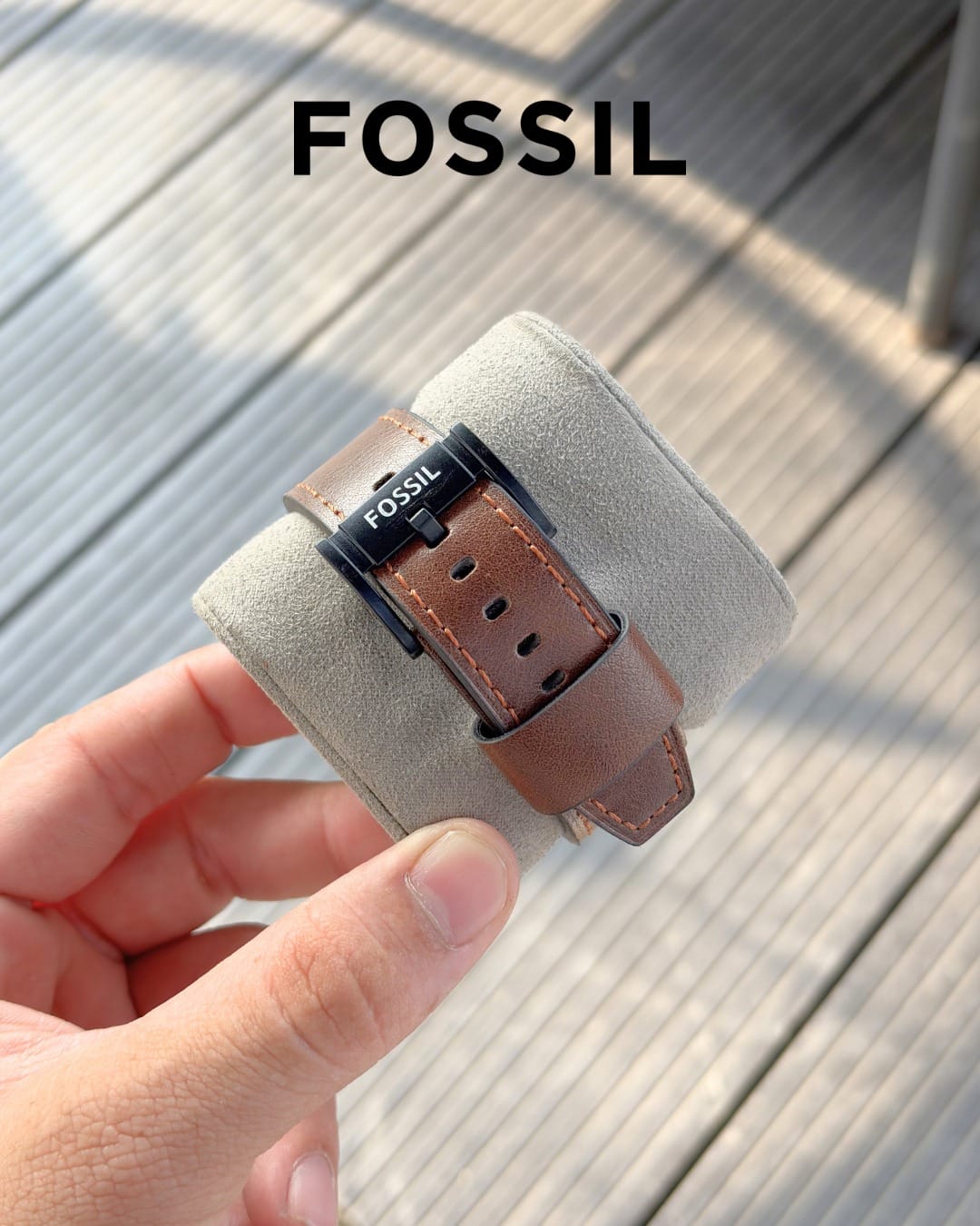 Fossi_l Bronson Chronograph Luggage Leather