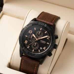 Fossi_l Bronson Chronograph Luggage Leather