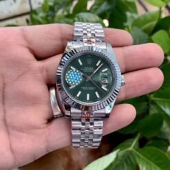 Rolex Date Just 41 Silver Mint Green ZR