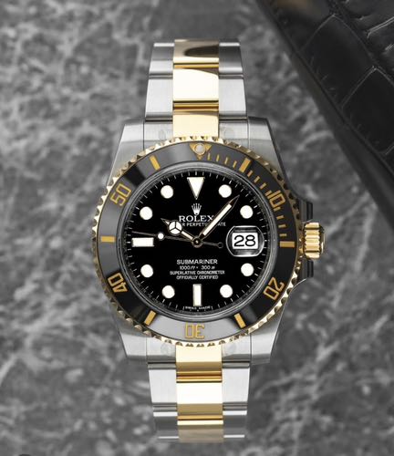 Rolex Submariner Silver Gold Black YZ