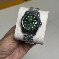 rolex date just green dial