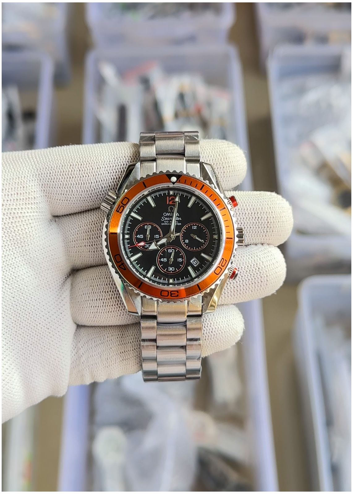 Omeg_a Seamaster Planet Ocean Quartz Japan
