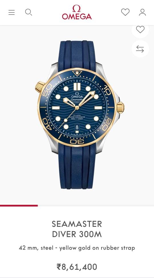Omeg_a seamaster diver 300M automatic Blue-Gold