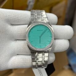 Gucci 25H Diamond Bazel Swiss Quartz