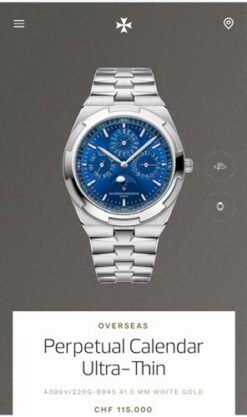 VACHERON CONSTANTIN Perpetual Calendar Ultra Thin Blue Dial