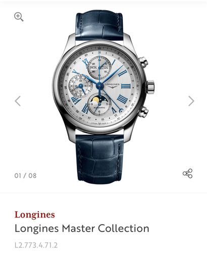 Longines Master Chrono Moonphase Authentic Store Quality With Extra Metal Strap With OG Box