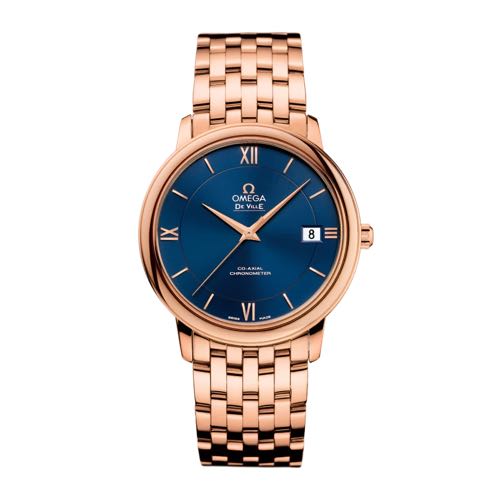 OMEGA De Ville Prestige Rose Gold Blue