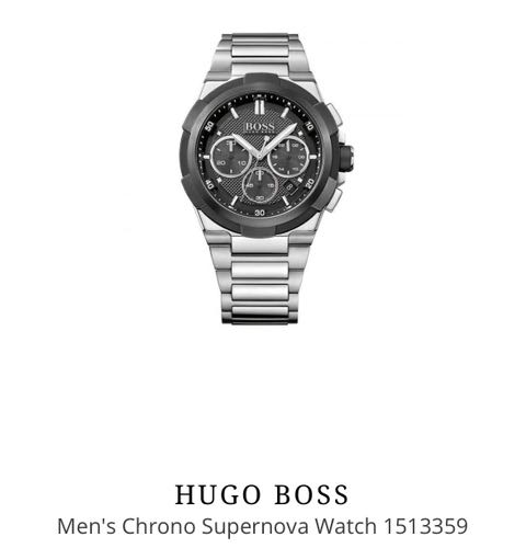 Hugo Boss Supernova Chronograph Silver Black Authentic Store Quality