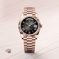 ROLEX Day Date 2024 Rose Gold Black Dial