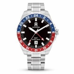 Authentic Showroom Quality Tommy TH85 GMT Stainless Steel Mens Watch