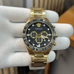 Versace Greca Dome Chronograph Black Dial