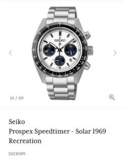 Seiko Prospex Speedtimer Solar Chronograph Recreation Authentic Store Quality