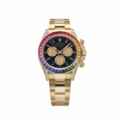 Rolex Daytona Off Catalog Rainbow Diamonds Bezel