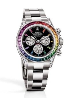 Rolex Daytona Off Catalog Rainbow Diamonds Bezel