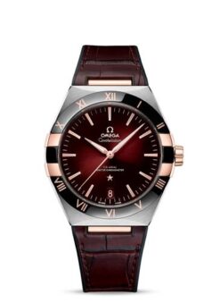 OMEGA Constellation Co Axial Silver Maroon Dial