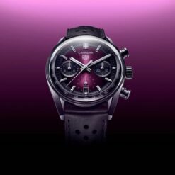 Tag Heuer Carrera Chronograph Purple Dial Leather